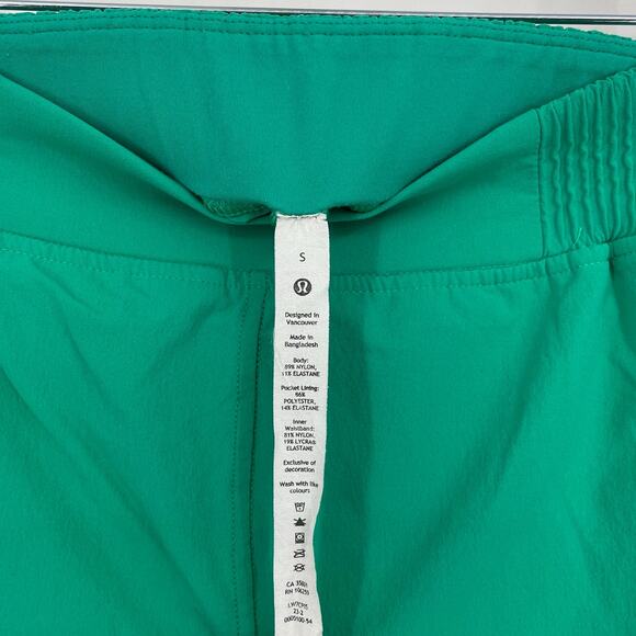 Lululemon Stretch Woven Relaxed Fit HR Shorts Small Green - Picture 4 of 8